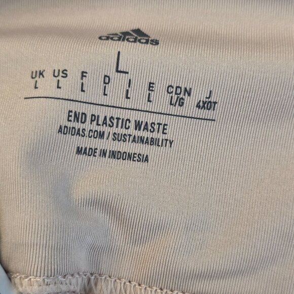 Adidas Women's Golf Skort Solid High Rise Pockets Stretch Comfortable Tan Large - Picture 12 of 16